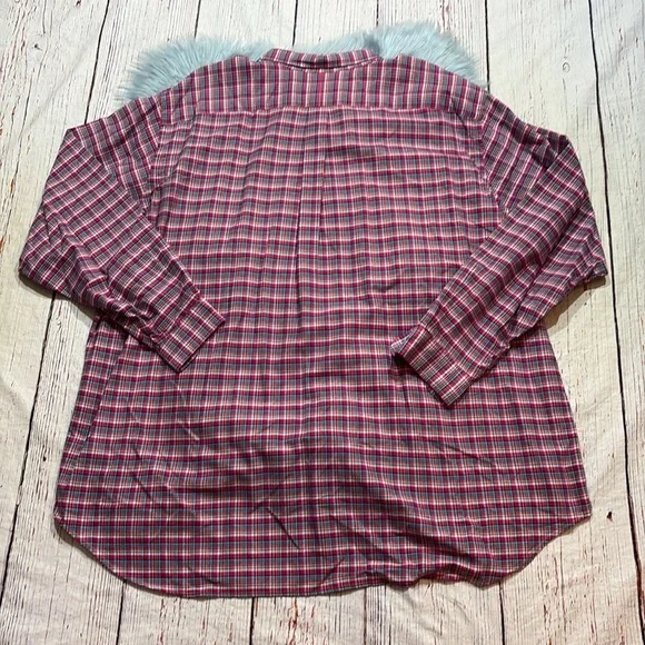 Ralph Lauren Pink Blue Check Classic Button Down Shirt sz 4XLT - Picture 10 of 10